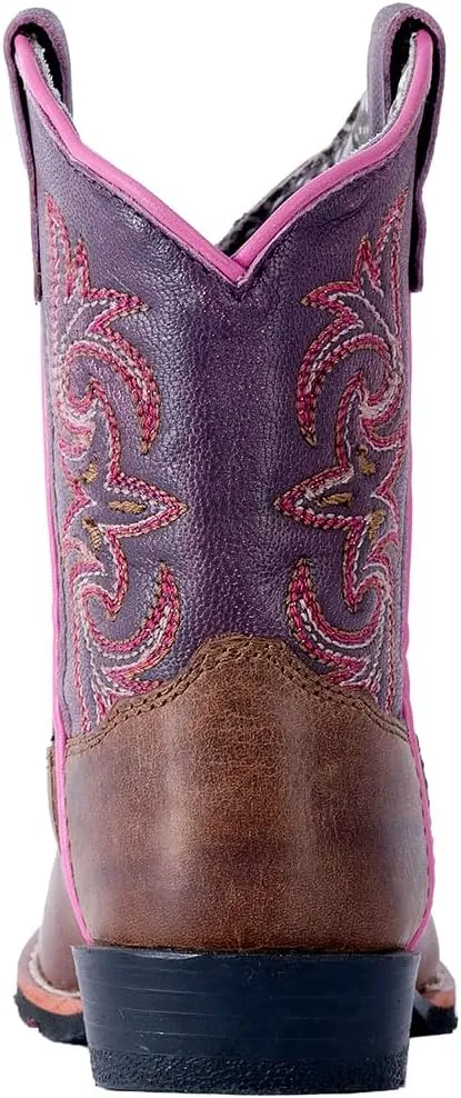 Dan Post Boots Toddler Girls Tryke Embroidered Square Toe Casual Boots Mid Calf - Purple