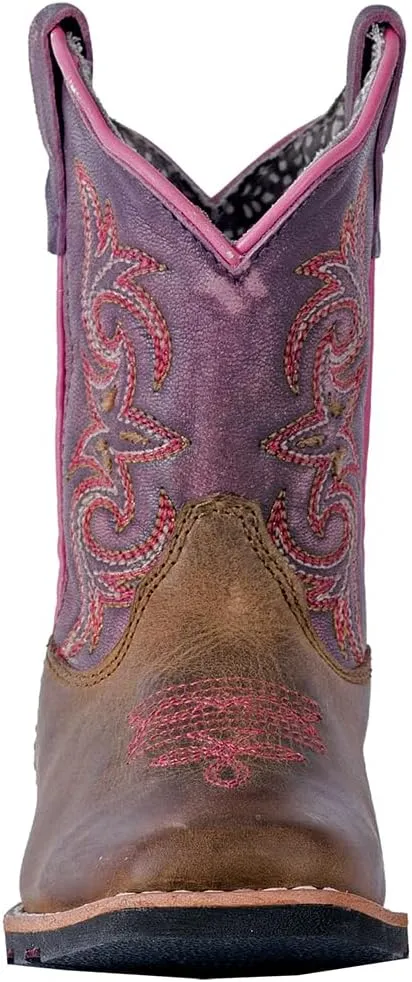 Dan Post Boots Toddler Girls Tryke Embroidered Square Toe Casual Boots Mid Calf - Purple