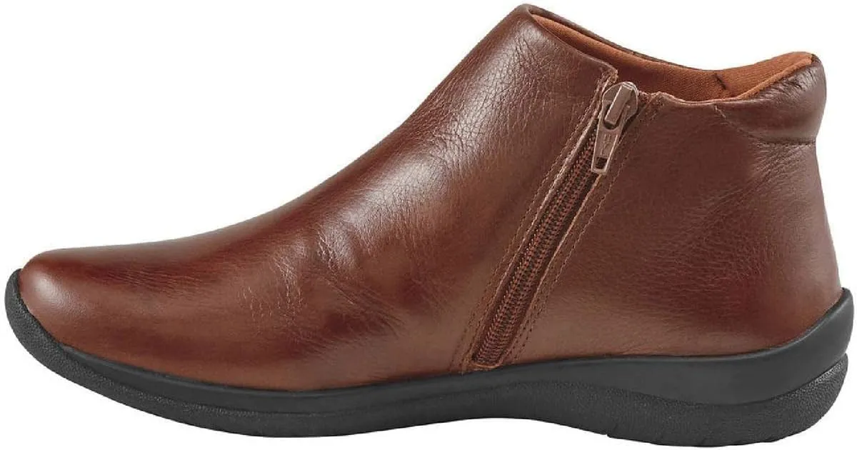 David Tate Womens Sportivo Zipper Leather Ankle Boots