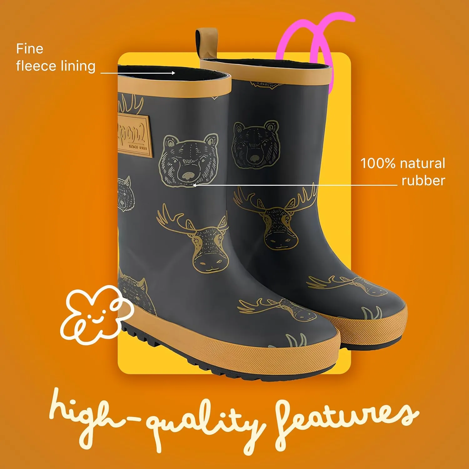 Deux par Deux Rain Boots for Kids and Toddlers