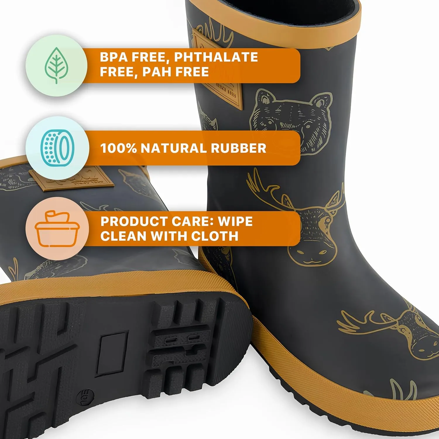 Deux par Deux Rain Boots for Kids and Toddlers