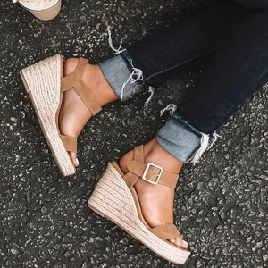 Dheva-C Platform Sandals Women Summer Dressy Fashion Espadrilles Sandals Wedges Sandals Platform Casual Summer High Heels Open Toe Sandals Slip on Shoes Women