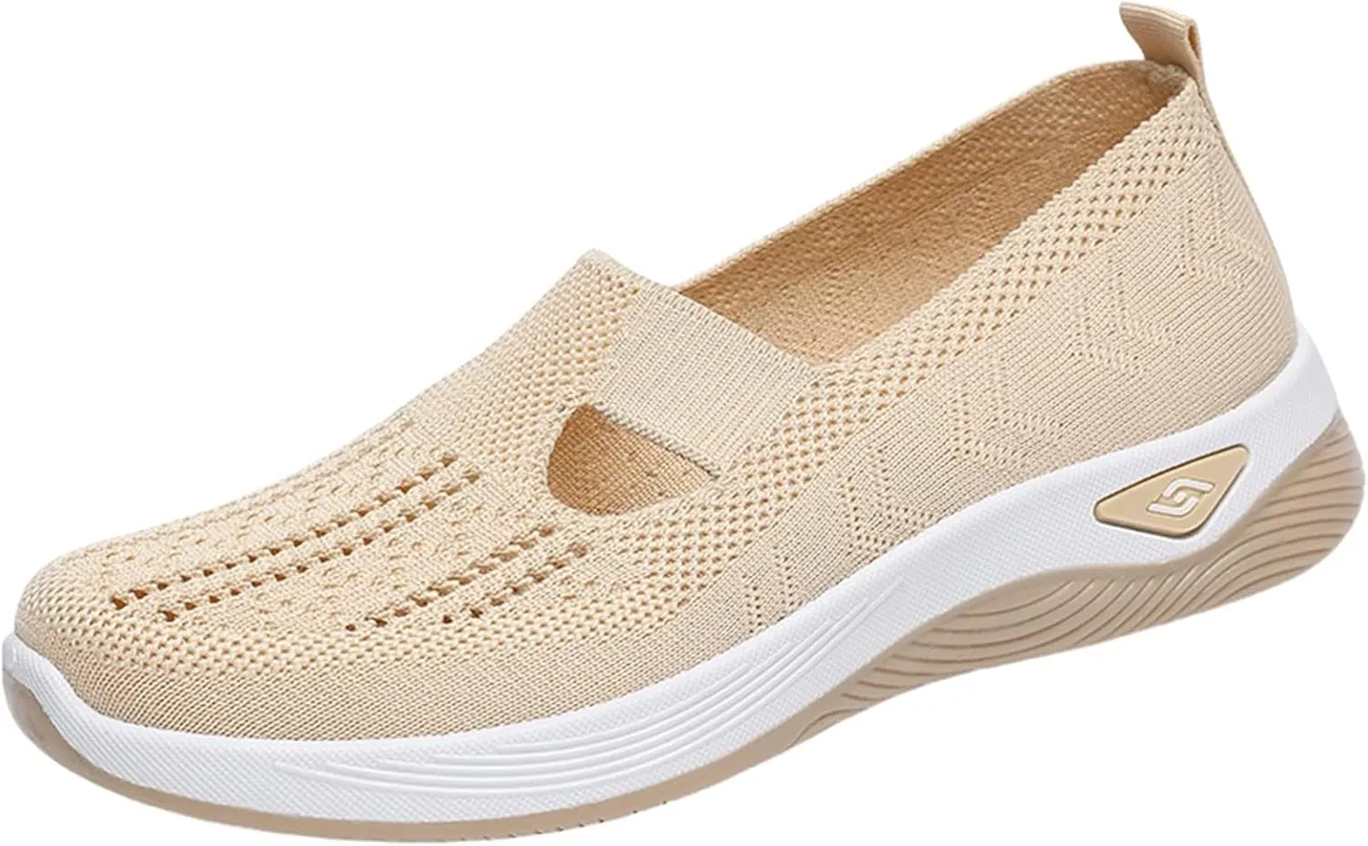 Diabetic Shoes for Women Woven Orthopedic Breathable Shoes Non-Slip Mesh Up Footwear Casual Go Walking Sneakers with Arch Support