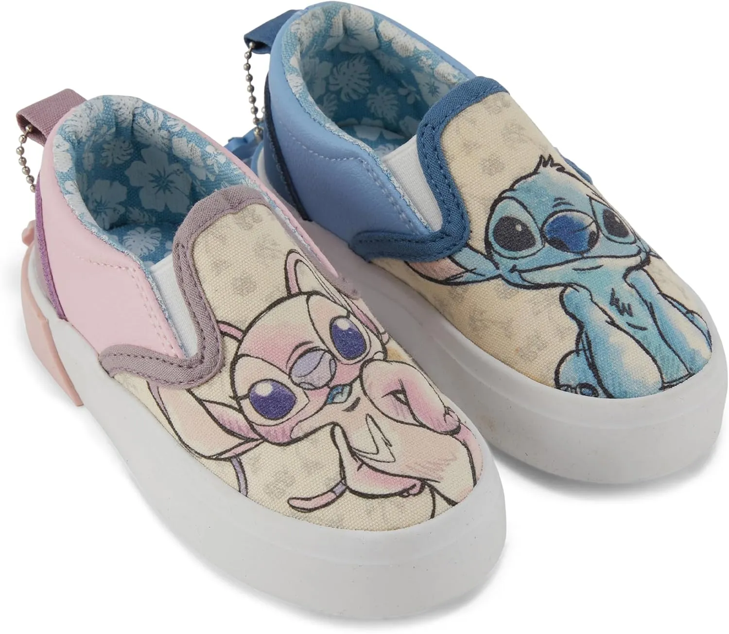 Disney Lilo and Stitch Girls Slip On Sneakers - Lilo, Stitch, Angel, Ohana Slip-On Design Shoes for Kids Stitch Slip On Sneakers