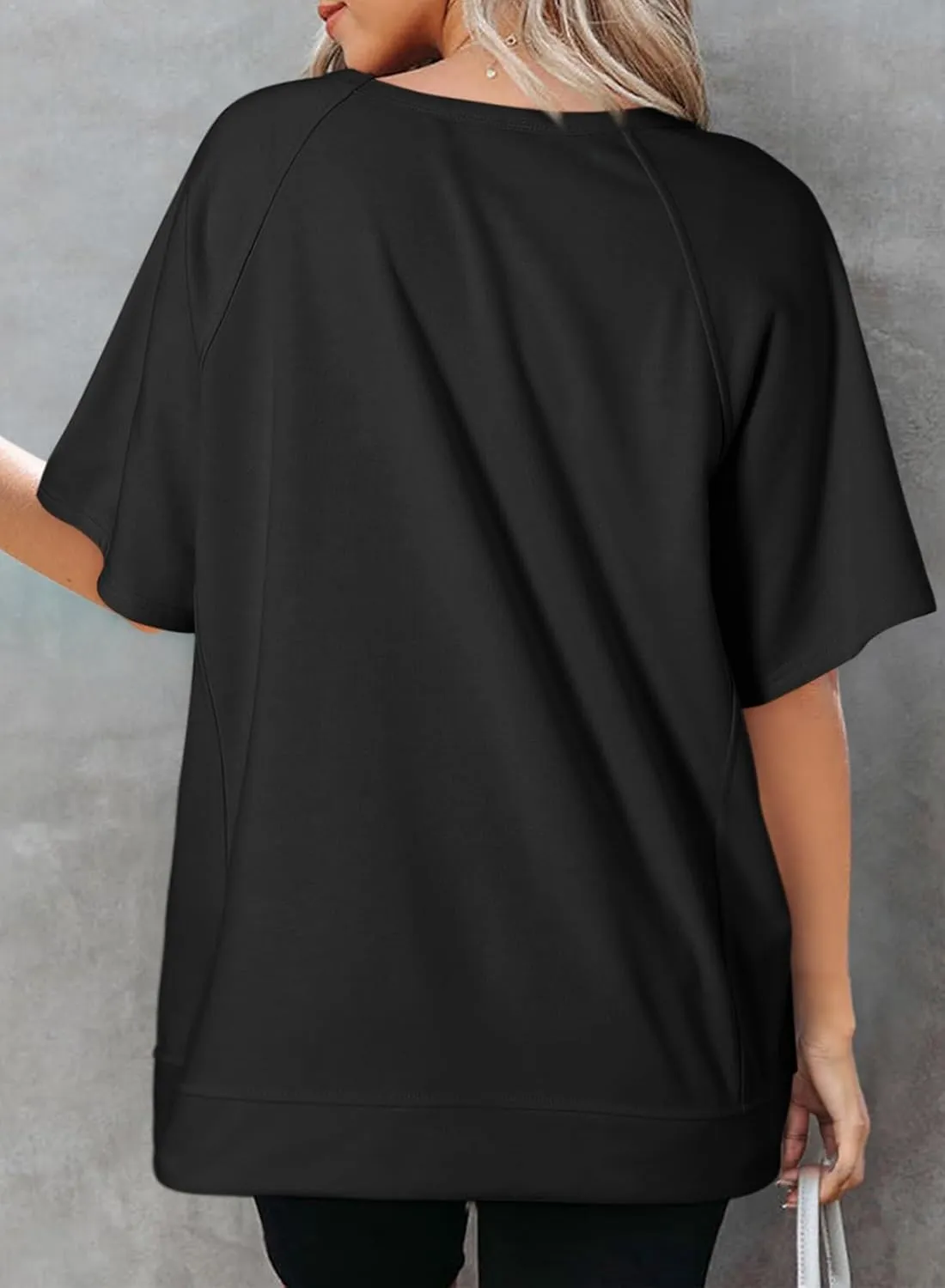 Dokotoo Oversized T Shirts for Women Crewneck Short Sleeve Casual Summer Tops Lightweight Loose High Low Blouse