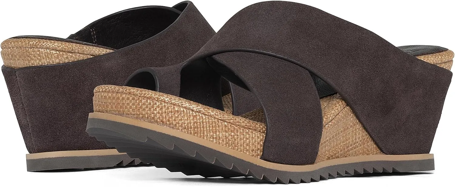 Donald Pliner Women's SISU Wedge Sandals, Comfortable Sandals, Women’s Sandals, Platform Sandals, 2.5-Inch Heel, Heeled Sandal, Toe-Ring Sandal