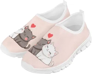 Doojoayie Little Girls Slip-On Walking Shoes for Kids Active Running Play