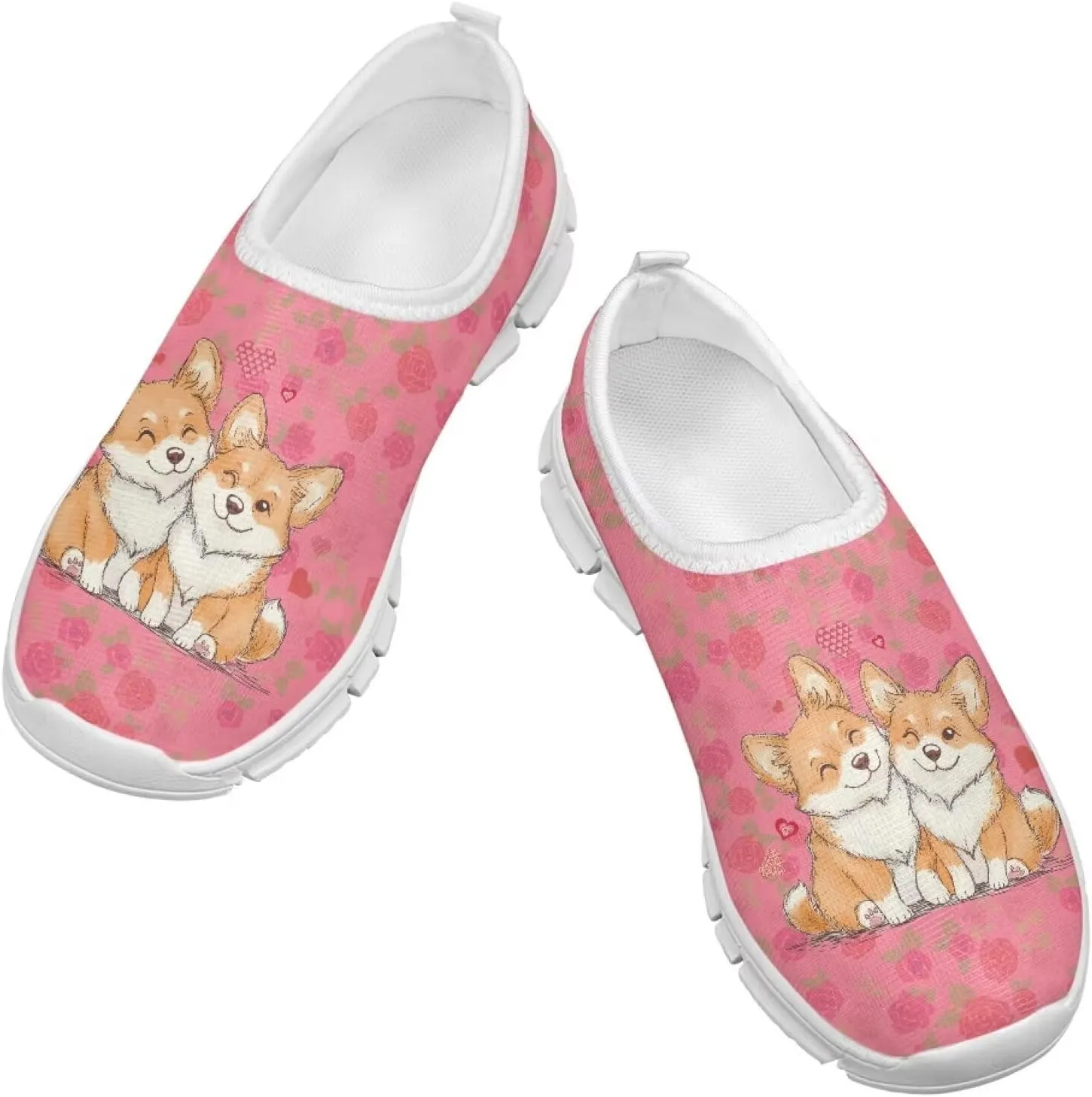 Doojoayie Little Girls Slip-On Walking Shoes for Kids Active Running Play