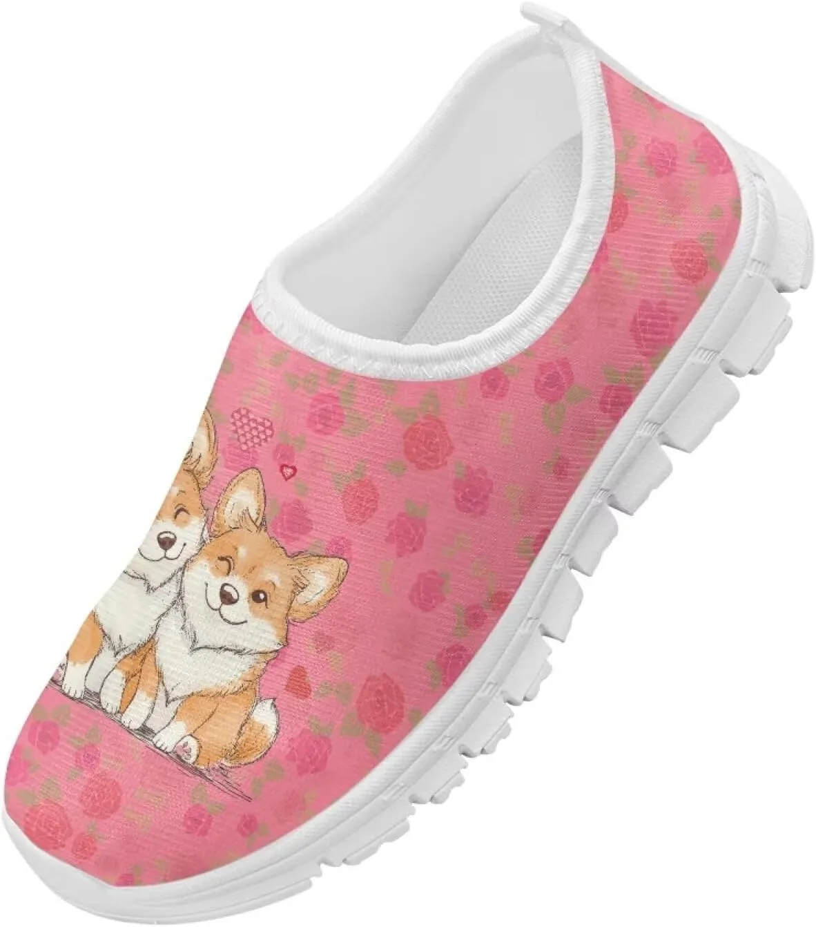 Doojoayie Little Girls Slip-On Walking Shoes for Kids Active Running Play