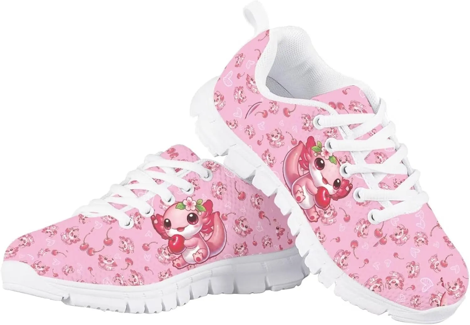 Doojoayie School Tennis Shoes for Girls Running Shoes Animal Pattern Casual Sneakers