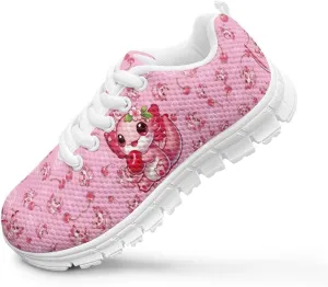Doojoayie School Tennis Shoes for Girls Running Shoes Animal Pattern Casual Sneakers
