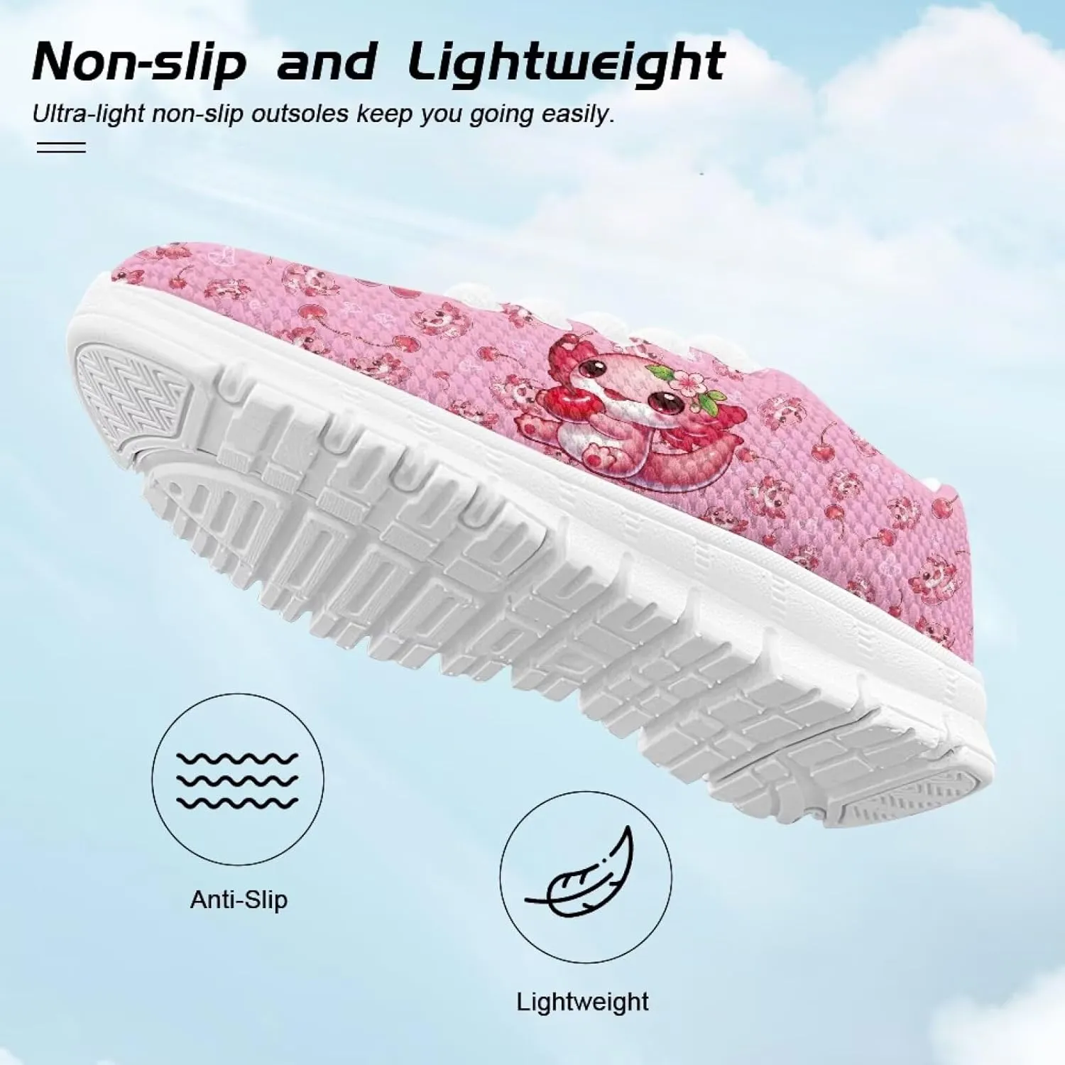 Doojoayie School Tennis Shoes for Girls Running Shoes Animal Pattern Casual Sneakers