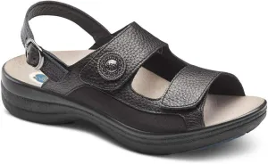 Dr. Comfort Women's Lana Arch Support Sandals-Non Slip Adjustable Strap Sandals for Women, Black