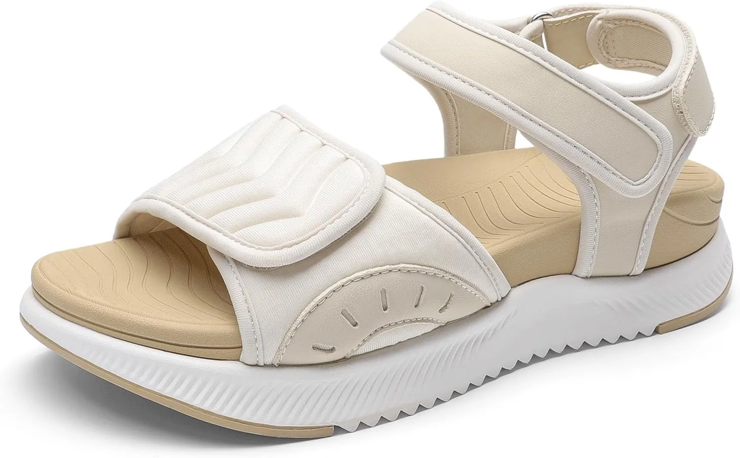 DREAM PAIRS Walking Sandals Women Arch Support Platform Sandals Comfortable Open Toe Hiking Summer Shoes Lightweight Outdoor Athletic Sport Water Sandals