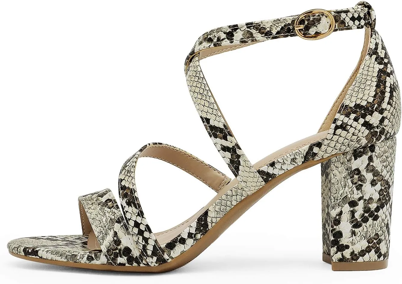 DREAM PAIRS Women’s Ankle Strap Dress Pump Low Chunky Heel Sandals