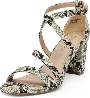 DREAM PAIRS Women’s Ankle Strap Dress Pump Low Chunky Heel Sandals