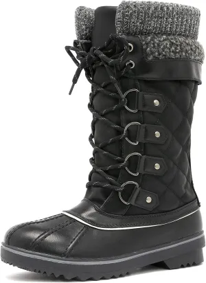 DREAM PAIRS Women's Mid-Calf Waterproof Winter Snow Boots MONTE_02