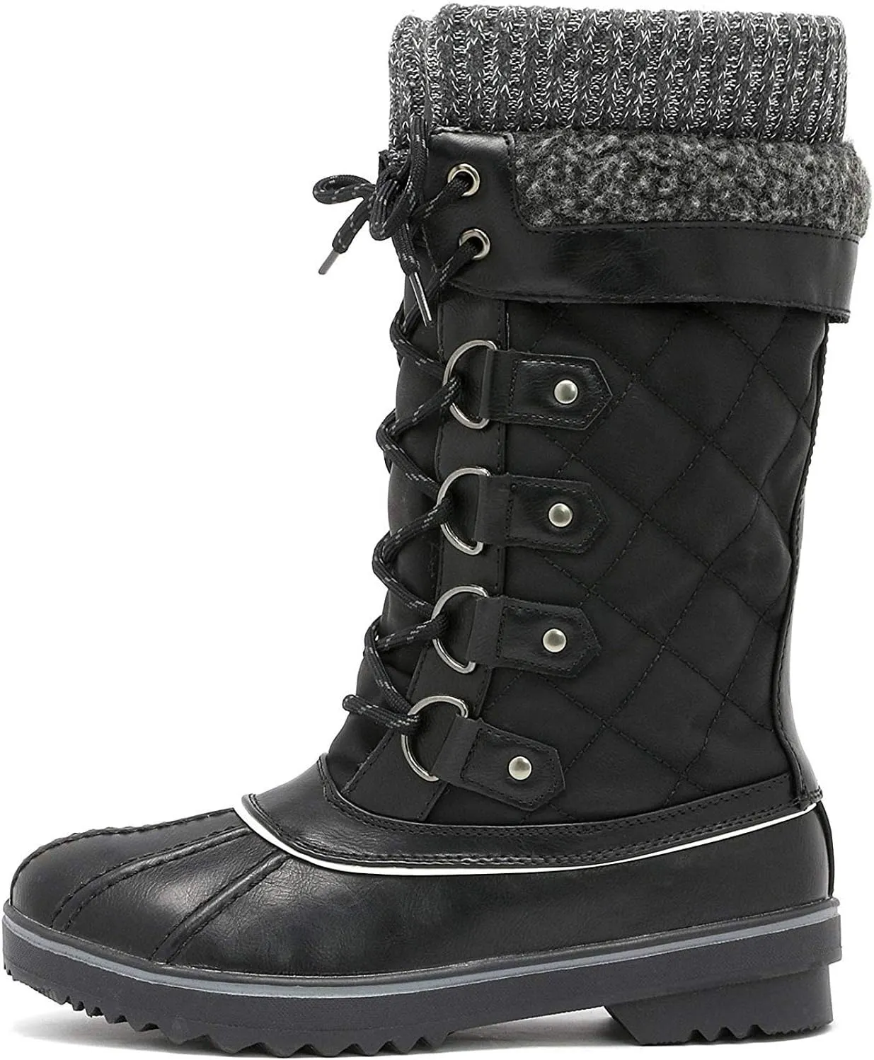 DREAM PAIRS Women's Mid-Calf Waterproof Winter Snow Boots MONTE_02