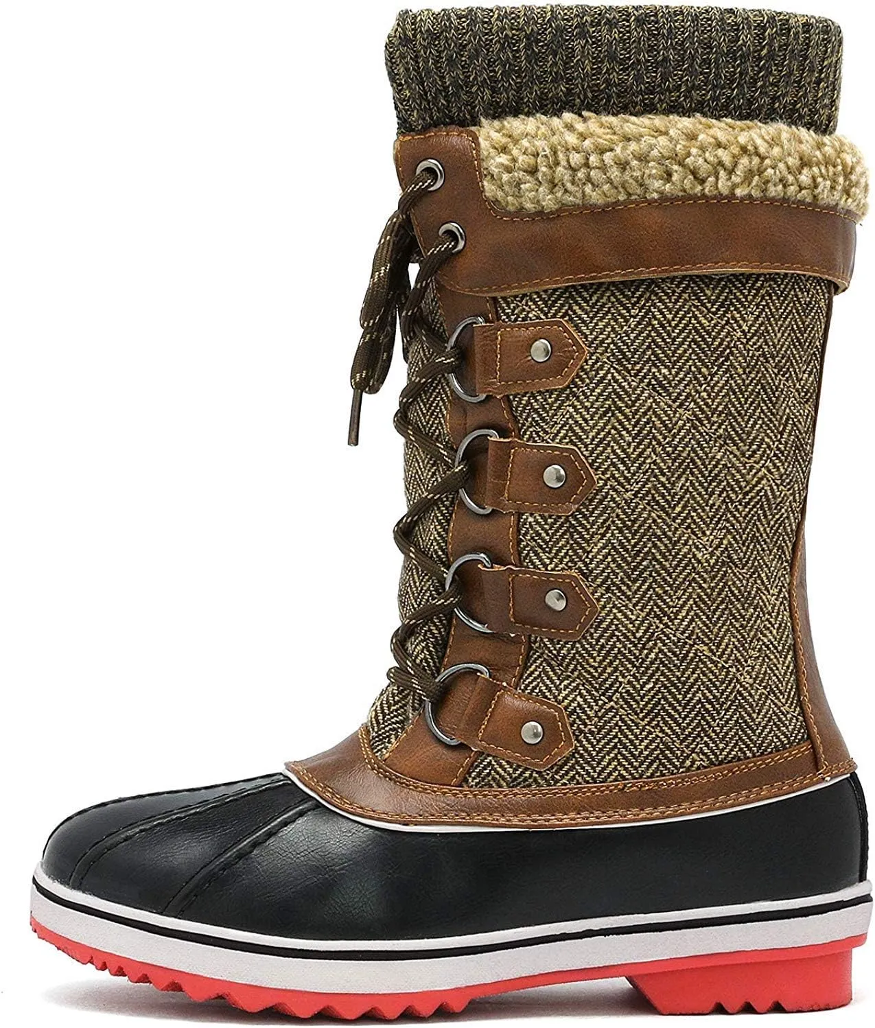 DREAM PAIRS Women's Mid-Calf Waterproof Winter Snow Boots MONTE_02