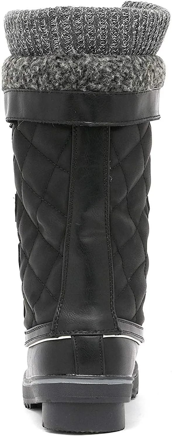 DREAM PAIRS Women's Mid-Calf Waterproof Winter Snow Boots MONTE_02