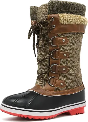 DREAM PAIRS Women's Mid-Calf Waterproof Winter Snow Boots MONTE_02
