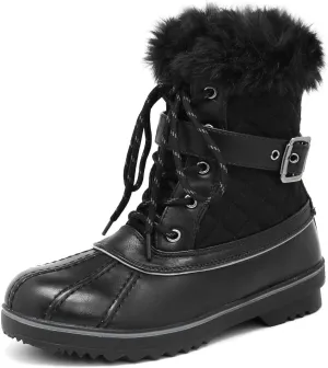 DREAM PAIRS Women's Mid Calf WaterProof Winter Snow Boots