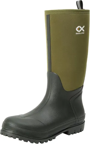 Duck and Fish Men 16 inches Fishing Hunting Neoprene Rubber Molded Outsole Knee Boot