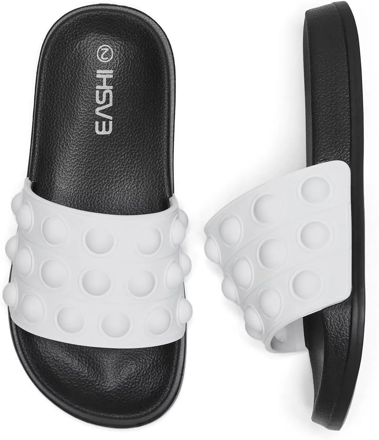 Eashi Slides For Kids,Boys Girls Sandals, Toddler Arch Support Slippers For House Shower Beach Non-Slip