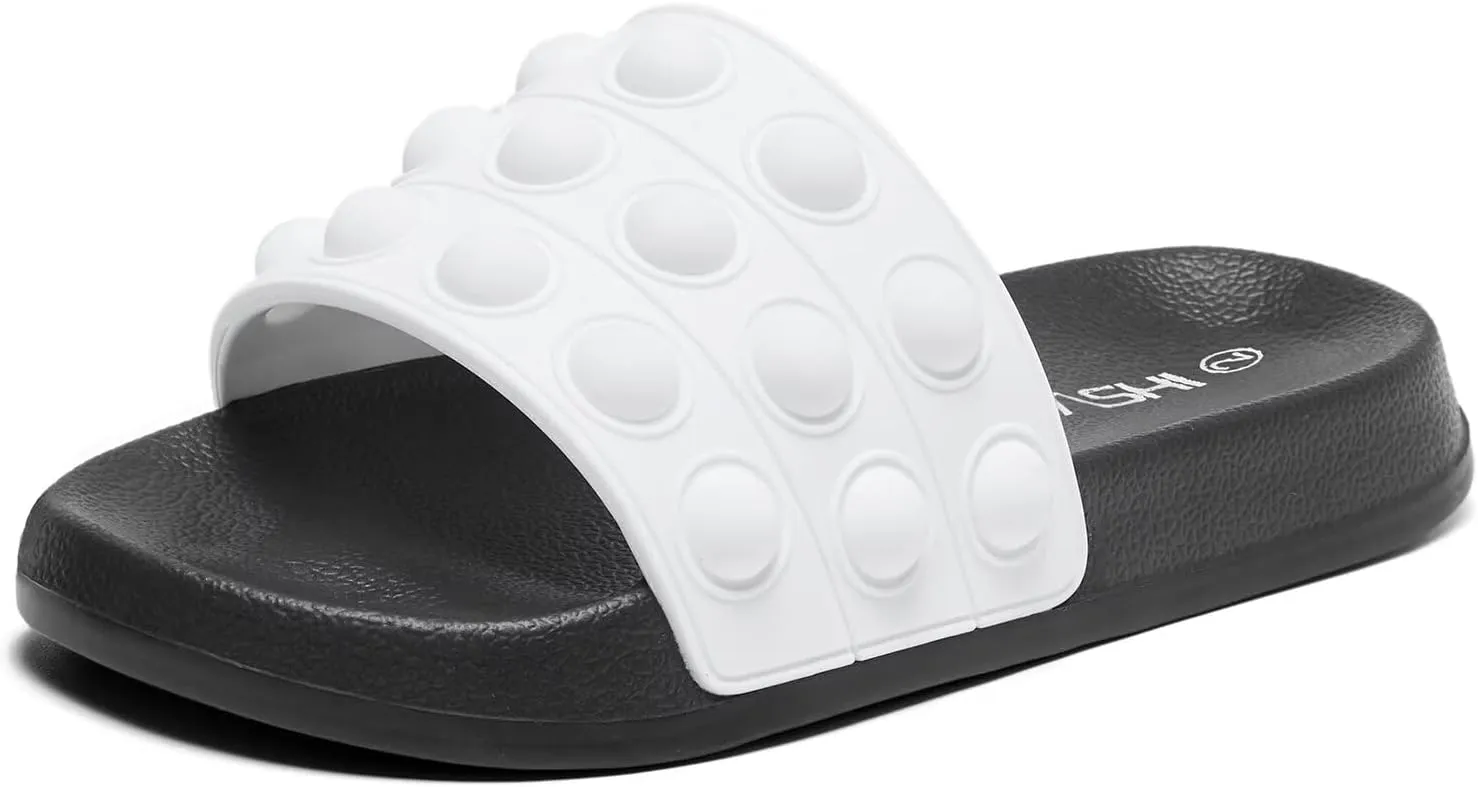 Eashi Slides For Kids,Boys Girls Sandals, Toddler Arch Support Slippers For House Shower Beach Non-Slip