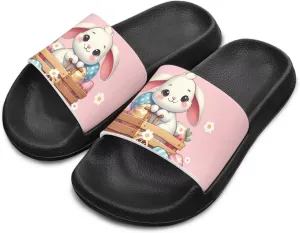 Easter Theme Boys Girls Slides Cute Pattern Kids Shower Shoes Non-Slip