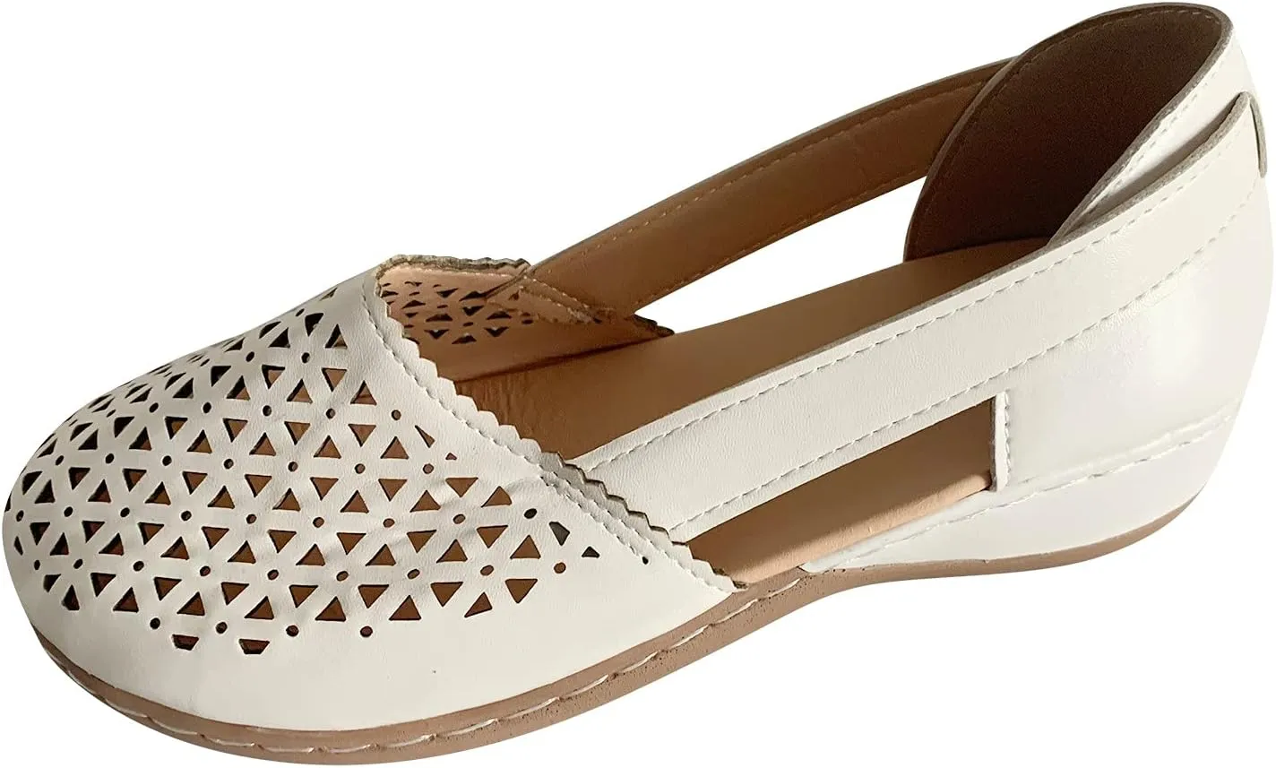 Eduavar Orthopedic Sandals for Women, Womens Sandals Orthopedic Sandals Dressy Open Toe Low Heel Sandals with Ankle Strap