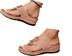 Eduavar Sandals for Women 2025 Orthopedic with Arch Support Lightweight Soft Comfort Summer Beach Slip On Walking Slippers