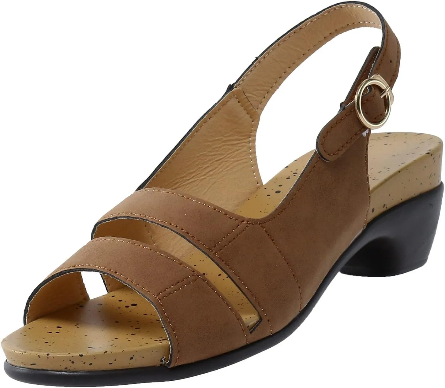 Eduavar Sandals for Women Dressy, Orthopedic Sandals for Women Open Toe Sandals Casual Heel Sandals with Ankle Strap