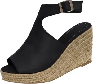 Eduavar Wedge Sandals for Women, Sandals Women Retro Roman Sandals Summer Breathable Sandals Outdoor Flip Flops