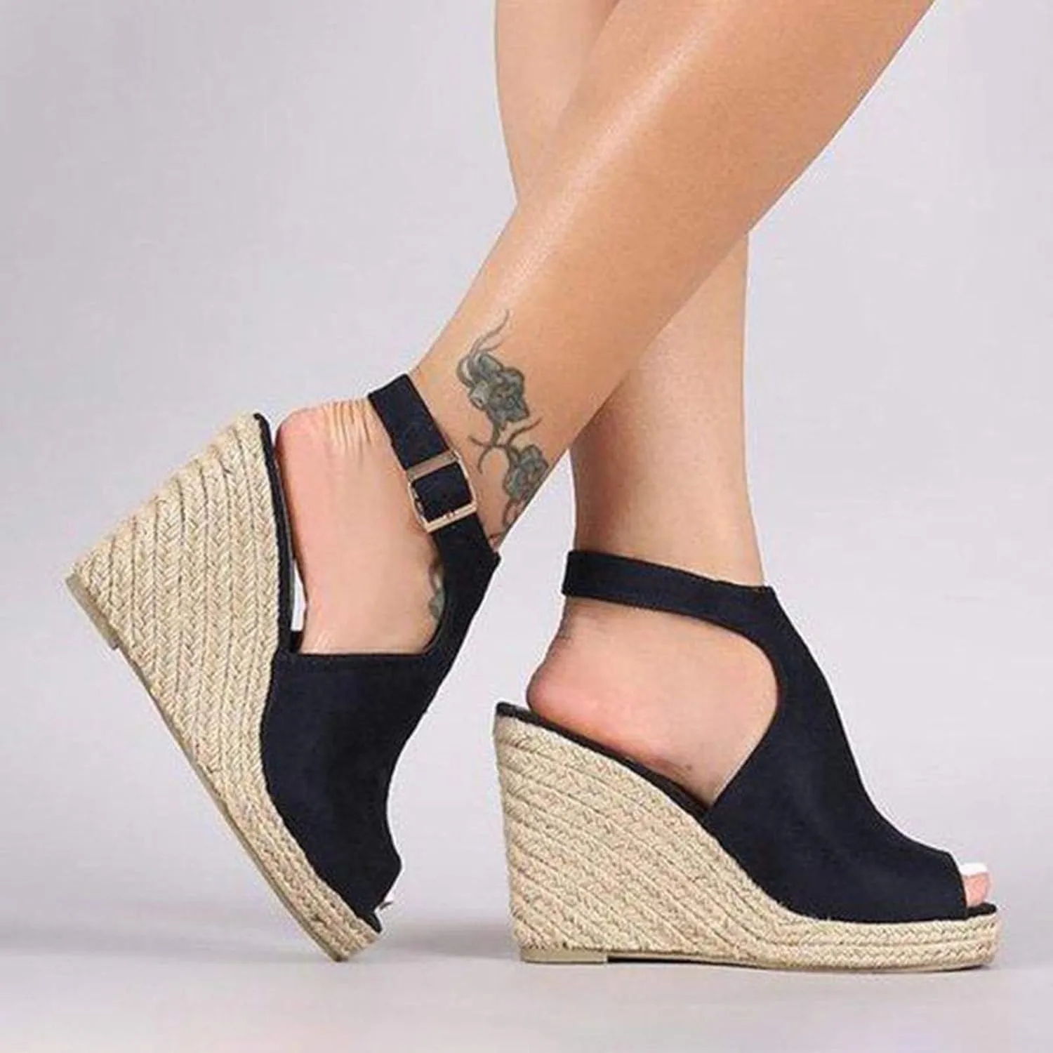 Eduavar Wedge Sandals for Women, Sandals Women Retro Roman Sandals Summer Breathable Sandals Outdoor Flip Flops