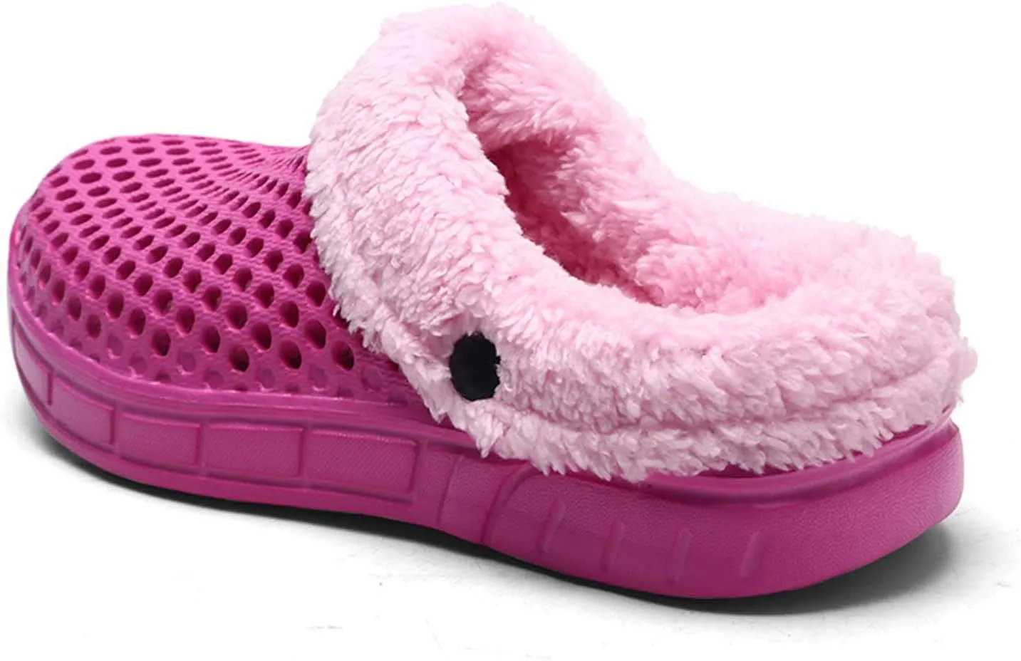 Eliogn Women's and Men's Winter Warm Slippers with Fleece Lining Breathable Clogs Garden Mules for Adults Unisex Home Slippers