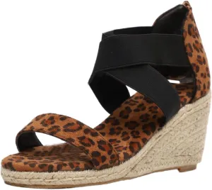 Espadrilles Wedges for Women Open Toe Cross Ankle Strap Shoes Woven Flax Thick Sole Sandals Beach Dressy Slip On Shoes 2025