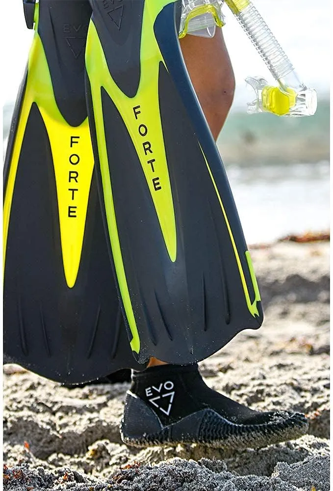 EVO 2MM Neoprene Low Cut Dive Boots with Anti-Slip Rubber Sole, Pull on Low Cut Dive Boots for All Watersports, Dive Booties, Snorkeling Booties, Paddleboarding Booties