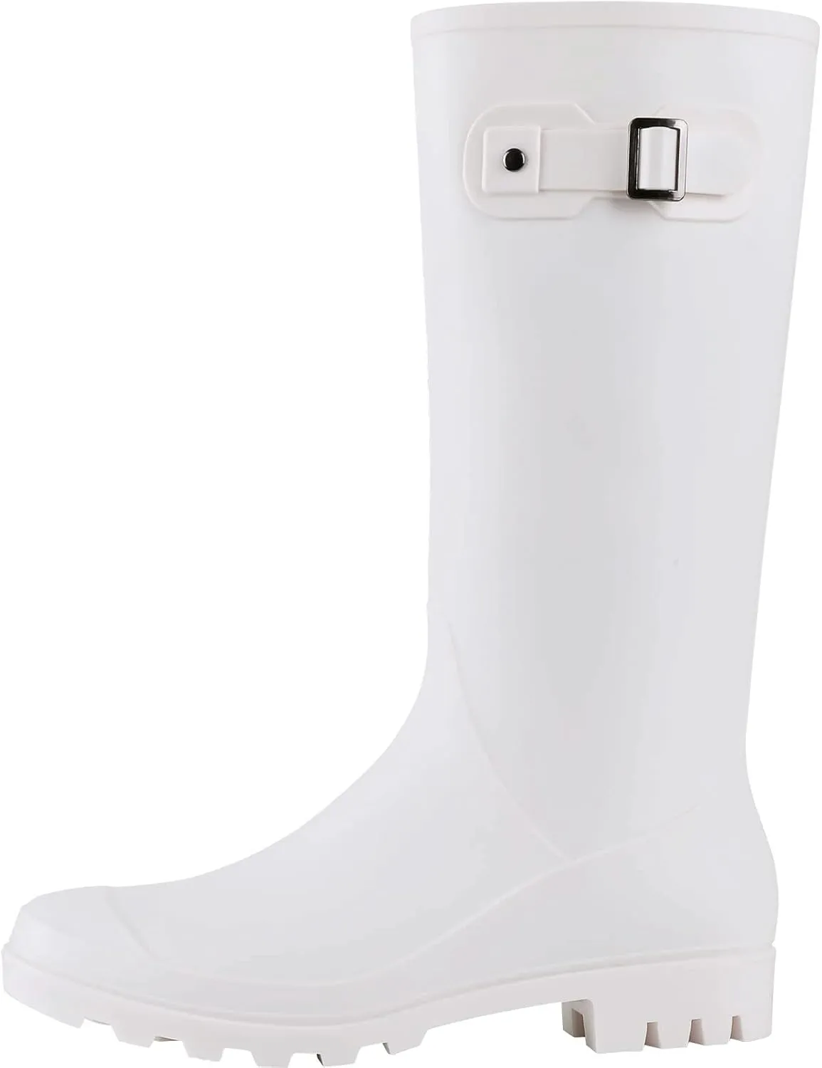Evshine Women's Knee High Rain Boots - Narrow Calf - Fashion Waterproof Tall Rain Shoes