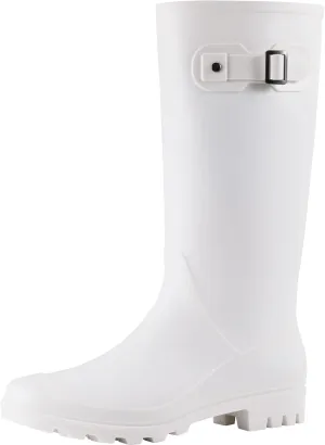Evshine Women's Knee High Rain Boots - Narrow Calf - Fashion Waterproof Tall Rain Shoes