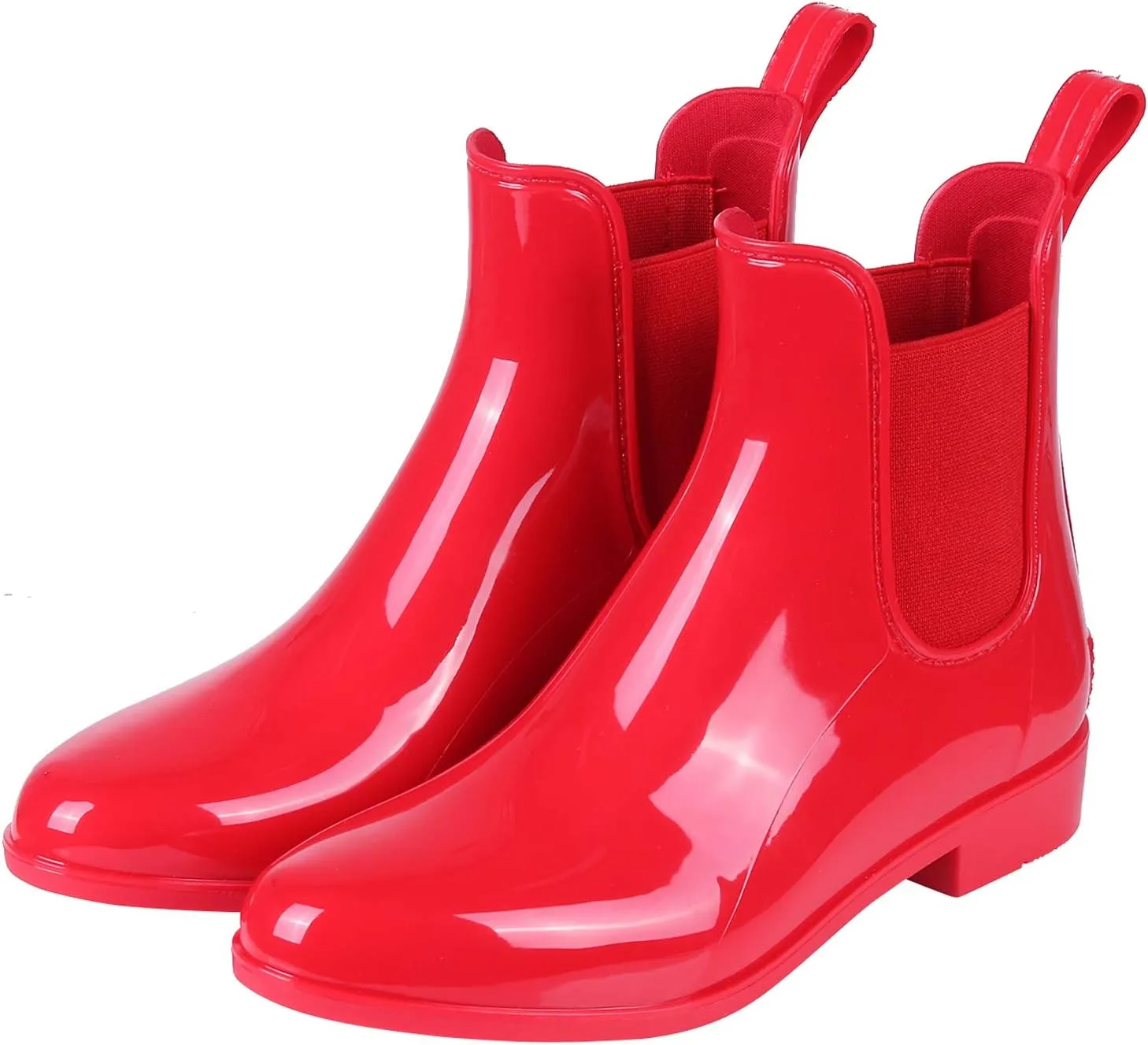 Evshine Women's Short Ankle Rain Boots Lightweight Chelsea Rain Boots Rubber Waterproof Booties