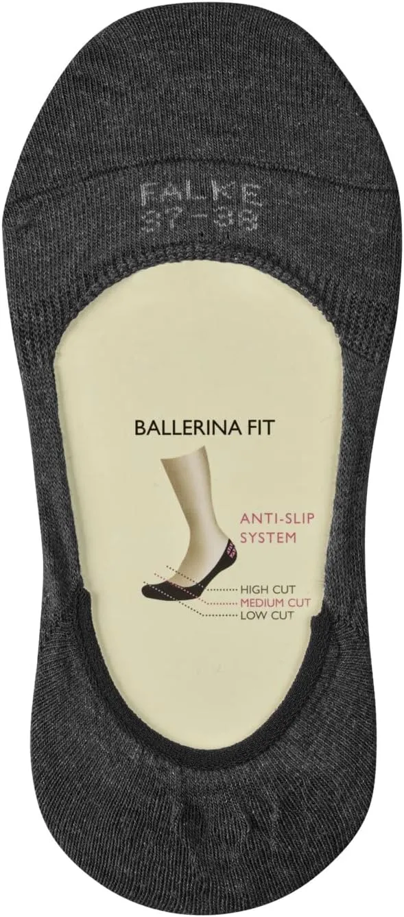 FALKE Women's Step Medium Cut No Show Socks, Light, Heel Grip, 1 Pair