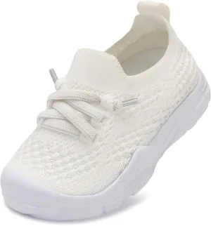 FEETCITY Toddler Sneakers Toddler Walking Shoes Boys Girls Toddler Tennis Shoes Lightweight Brethable Kids Slip On Shoes