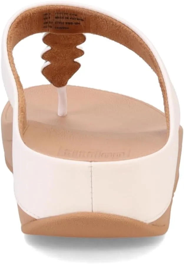 FitFlop Women's Fino Mirror-Dome Leather Toe-Post Sandals Wedge