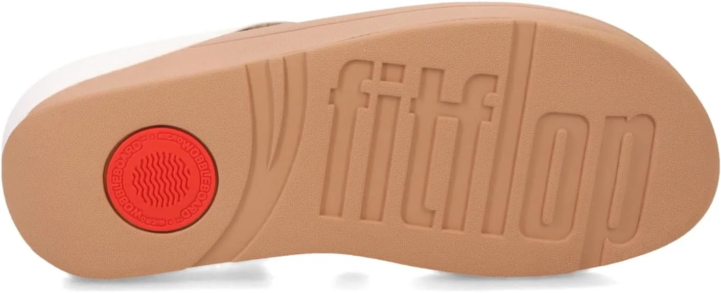 FitFlop Women's Fino Mirror-Dome Leather Toe-Post Sandals Wedge