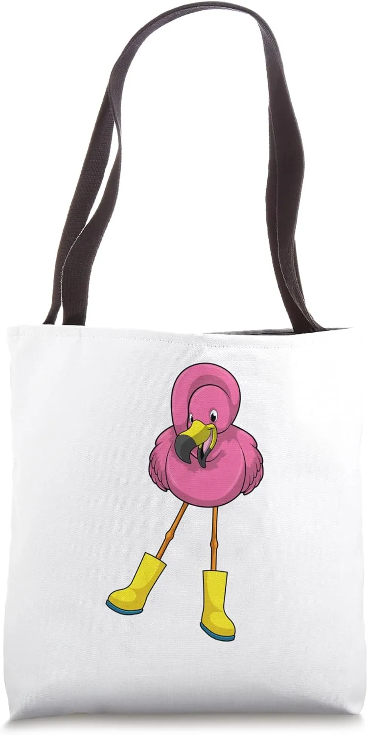 Flamingo Rubber boots Tote Bag