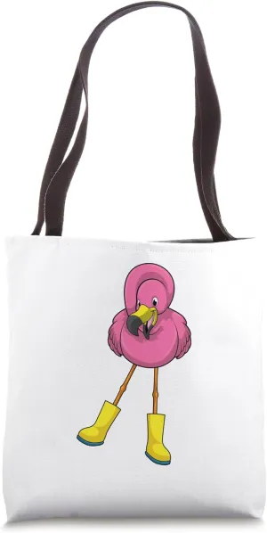 Flamingo Rubber boots Tote Bag