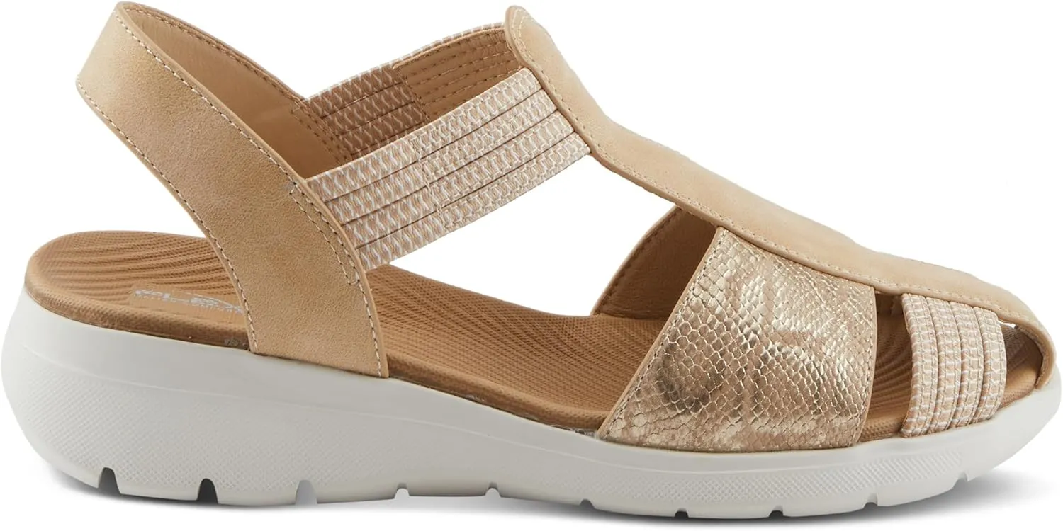 Flexus Women's DAMARI Ankle Strap Fisherman Sandals – Breathable Design, Arch Support, and Shock-Absorbent Outsole