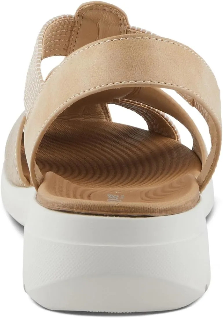 Flexus Women's DAMARI Ankle Strap Fisherman Sandals – Breathable Design, Arch Support, and Shock-Absorbent Outsole