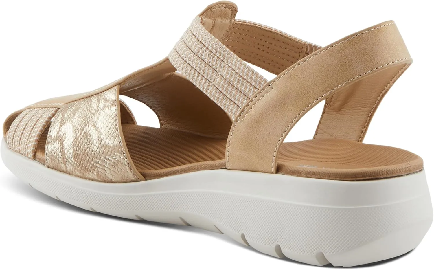 Flexus Women's DAMARI Ankle Strap Fisherman Sandals – Breathable Design, Arch Support, and Shock-Absorbent Outsole